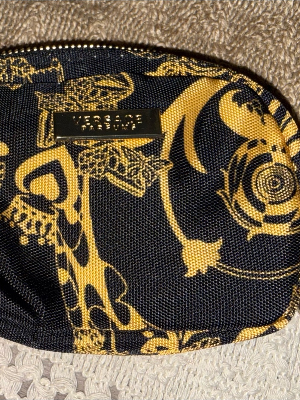 Versace Black and Gold Baroque Phone Case